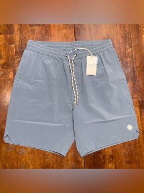 Free Fly Mens Small Andros Performance Shorts Pacific Blue Stretch NWT MSRP $78